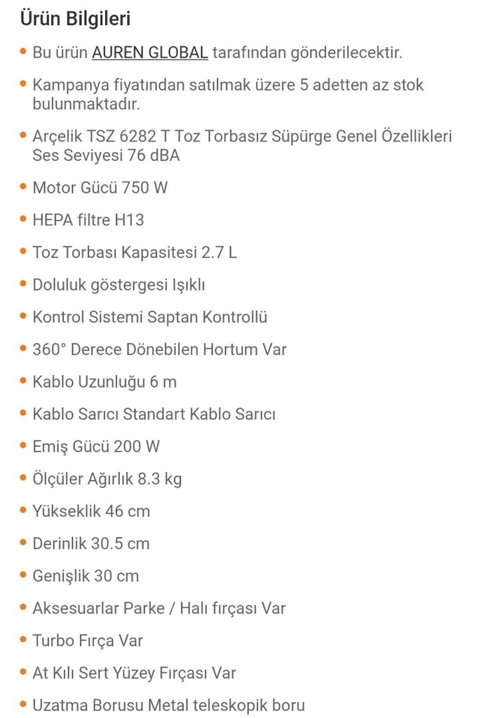 Torbasız elektrikli süpürge - 3