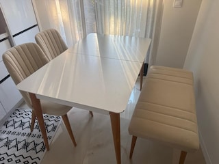 Doktordan temiz masa sandalye bench takımı - 2