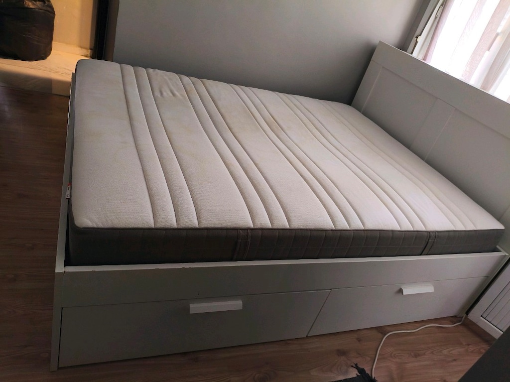 Ikea Brimnes Karyola+Başlık 160*200 - 3