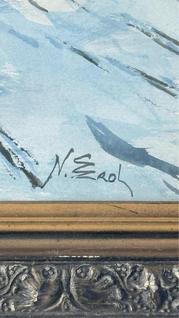NURİ EROL İMZALI SULU BOYA TABLO - 3
