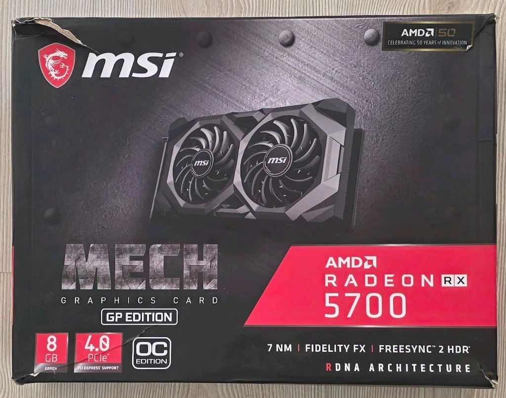 MSI RX 5700 MECH GP OC 8 GB 256 Bit GDDR6 - 7