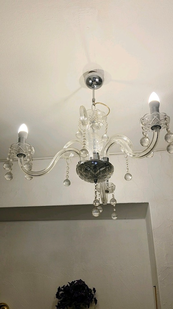 Antika 4 Adet Bohemia Kristal Avize - 5