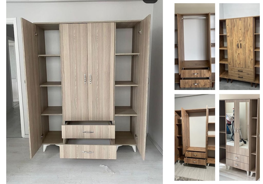 4 kapaklı elbise dolabı gtlxdaadvg - 5