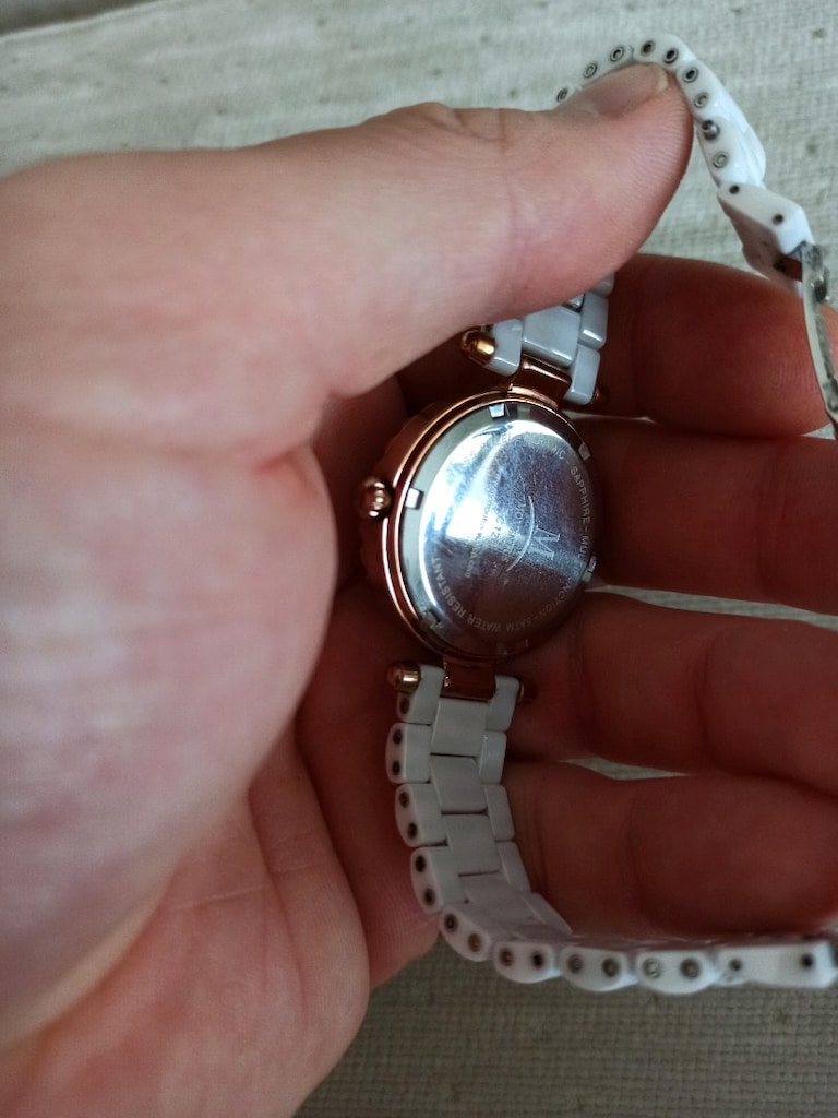 orjinal Momentus Sedef kadran seramik kordon rose Gold bayan saat - 6