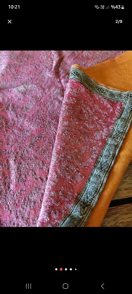 OSMANLI İPEĞİ HEREKE DOKUMA 85/55 CM SOMON PEMBE YASTIK ASTARI DA IPEK - 2