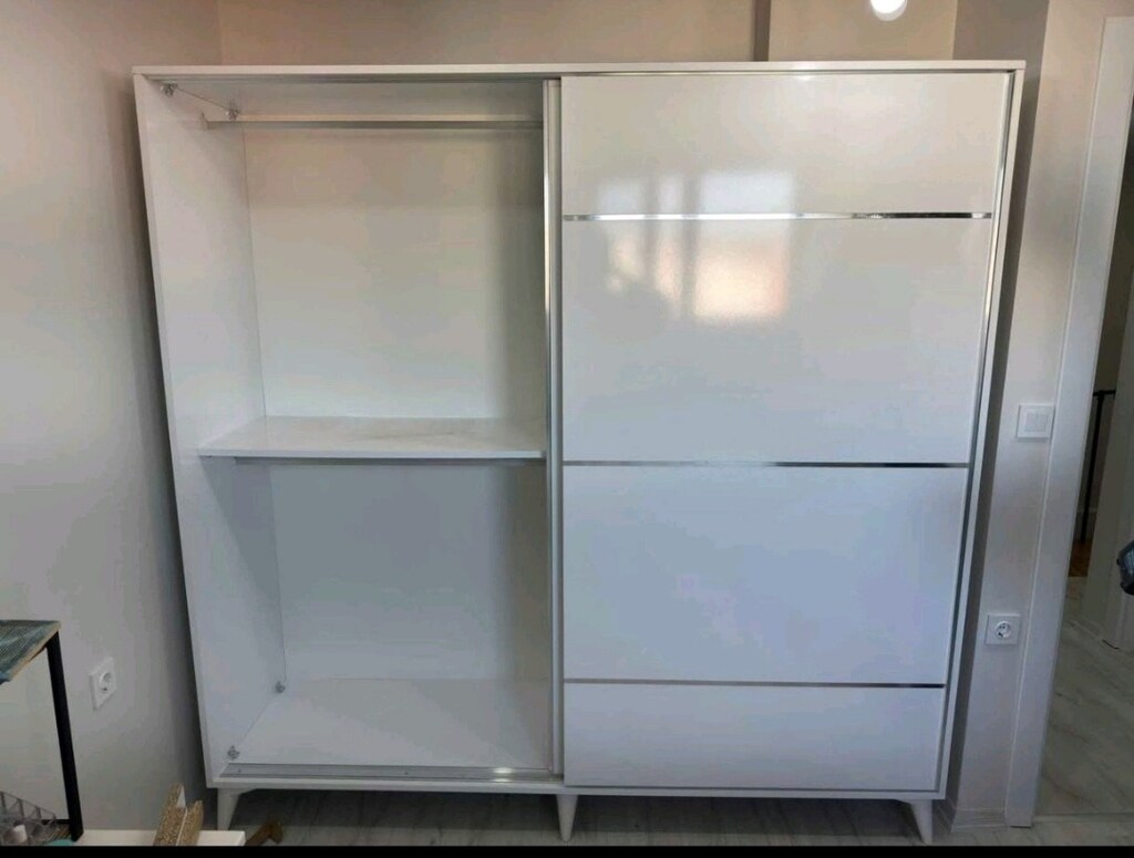 DOLAP ELBİSE DOLABI GARDROP SÜRGÜLÜ AYNALI DOLAP - 2