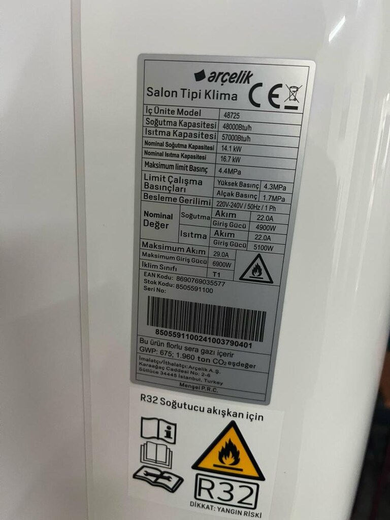 Arçelik 48725 Monofaze 48000 Uyumlu BTU A++ Inverter Salon Tipi Klima - 2