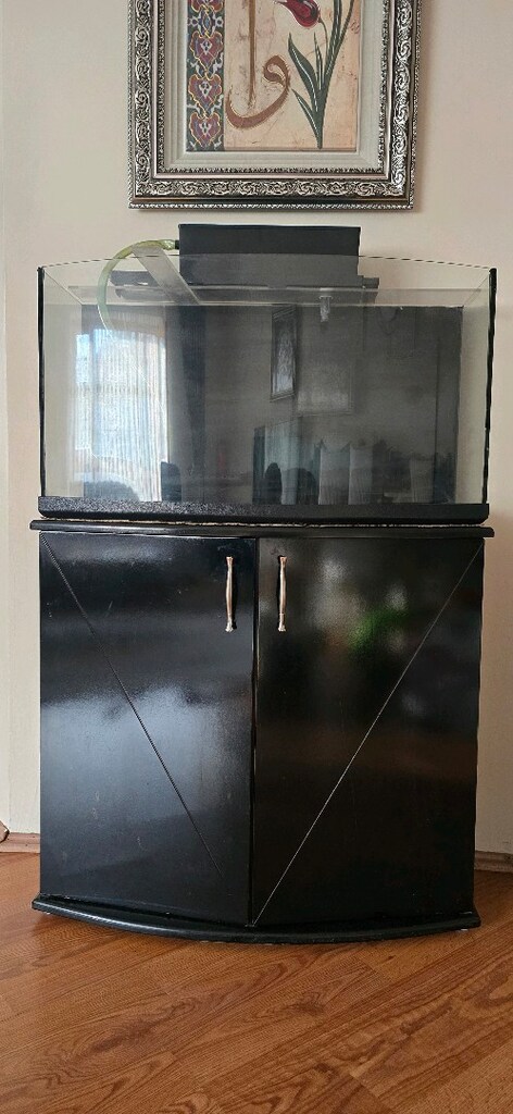 akvaryum ışık ve tepe filtre 80 cm bombeli sehpalı - 7