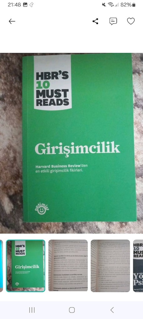 (HBR) 10 Must Reads 3'lü Set Girişimcilik Yönetim ve Psikoloji Degişim - 3