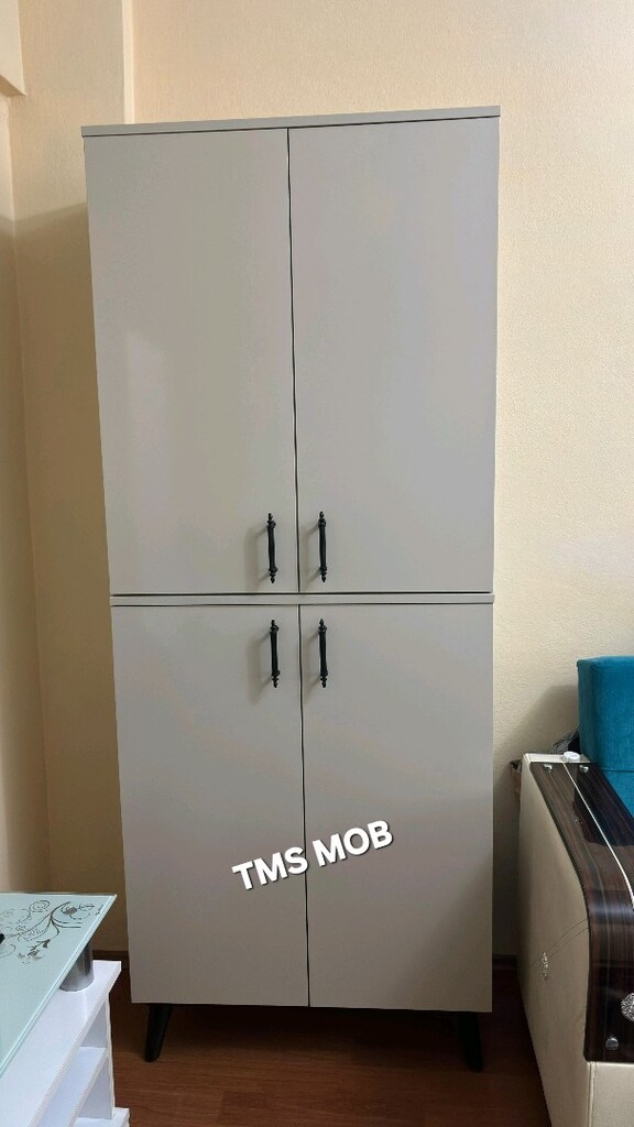 Dolap 1.sınıf Mdf kum beji Kiler Erzak Ayakkabılık Dolabı - 2