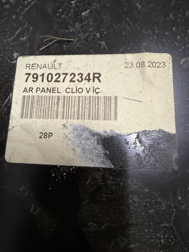 Clio 5-V Arka Panel İç Sacı 2020-> 791027234R -Renault Mais - 3