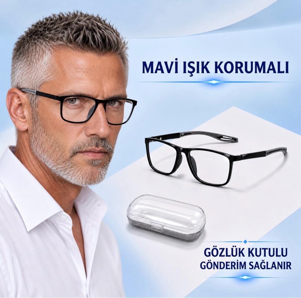 +2.25 Numara Marjinal Erkek Okuma Gözlüğü - 5