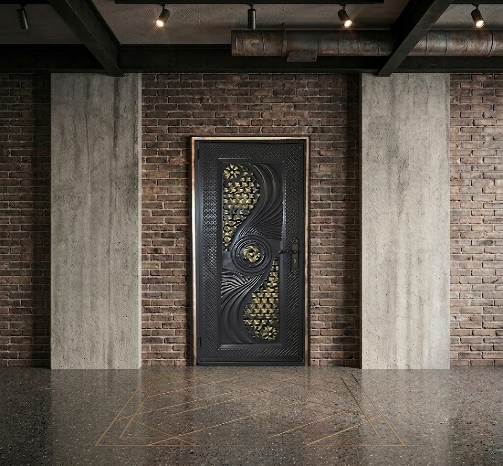 DEMİR KAPI - KÖMÜRLÜK KAPISI - FERFORJE DEPO KAPISI - 100x200cm - 4