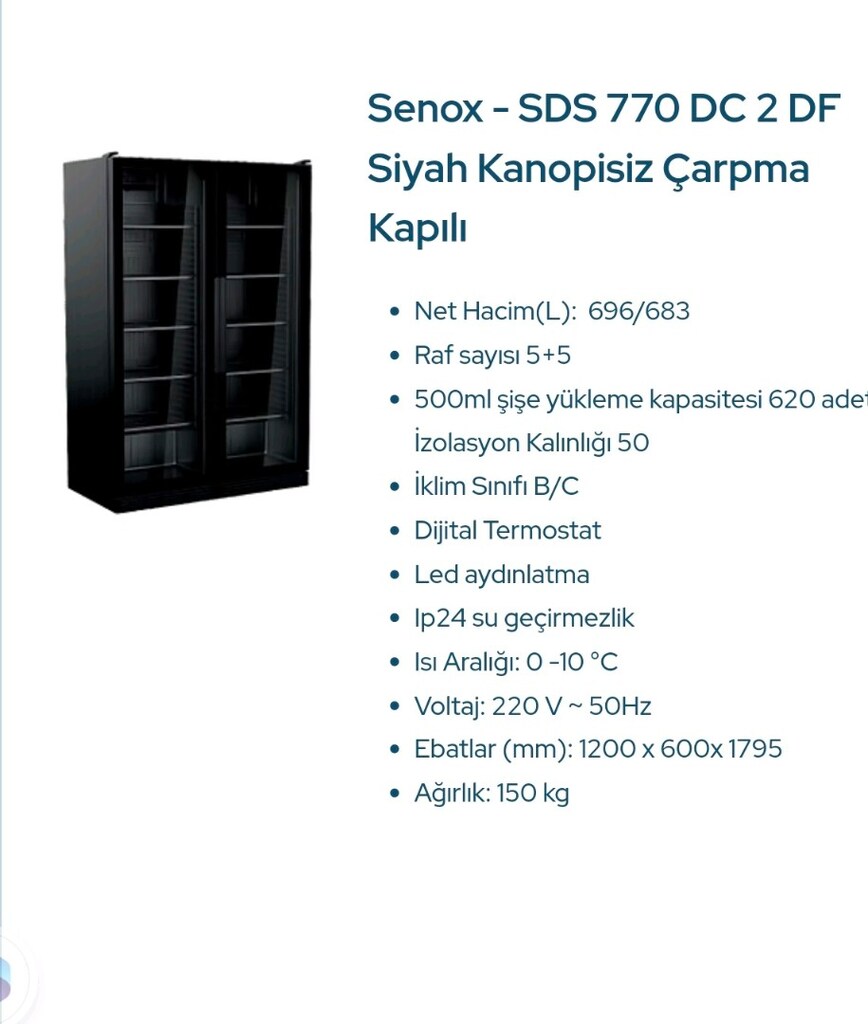 senox 6 +6 rafli cift kapakli sogutucu - 4