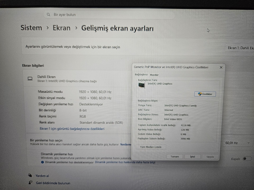 ACER İ5 10.NESİL + 8 GB RAM + 500 GB SSD + BATARYA SAĞLAM - 8