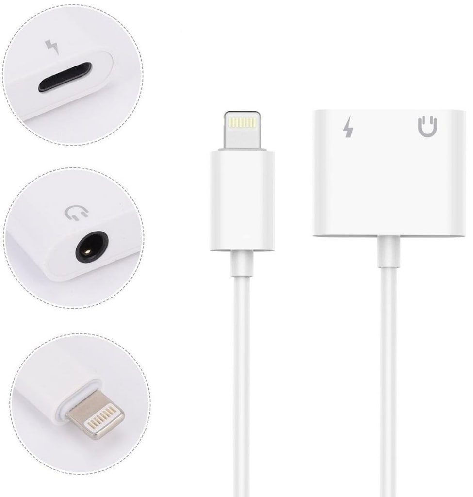 Iphone Lightning Kulaklık Şarj Çevirici Dönüştürücü Adaptör Aux Kablo - 2