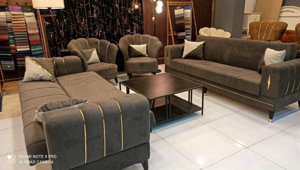 Gri Kadife Koltuk Takımı - 2