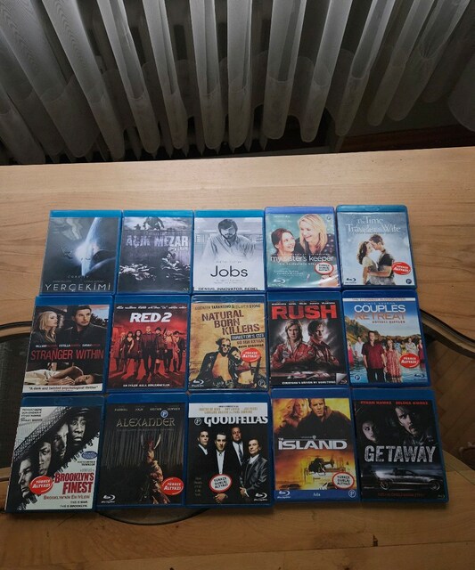 15 adet bluray film