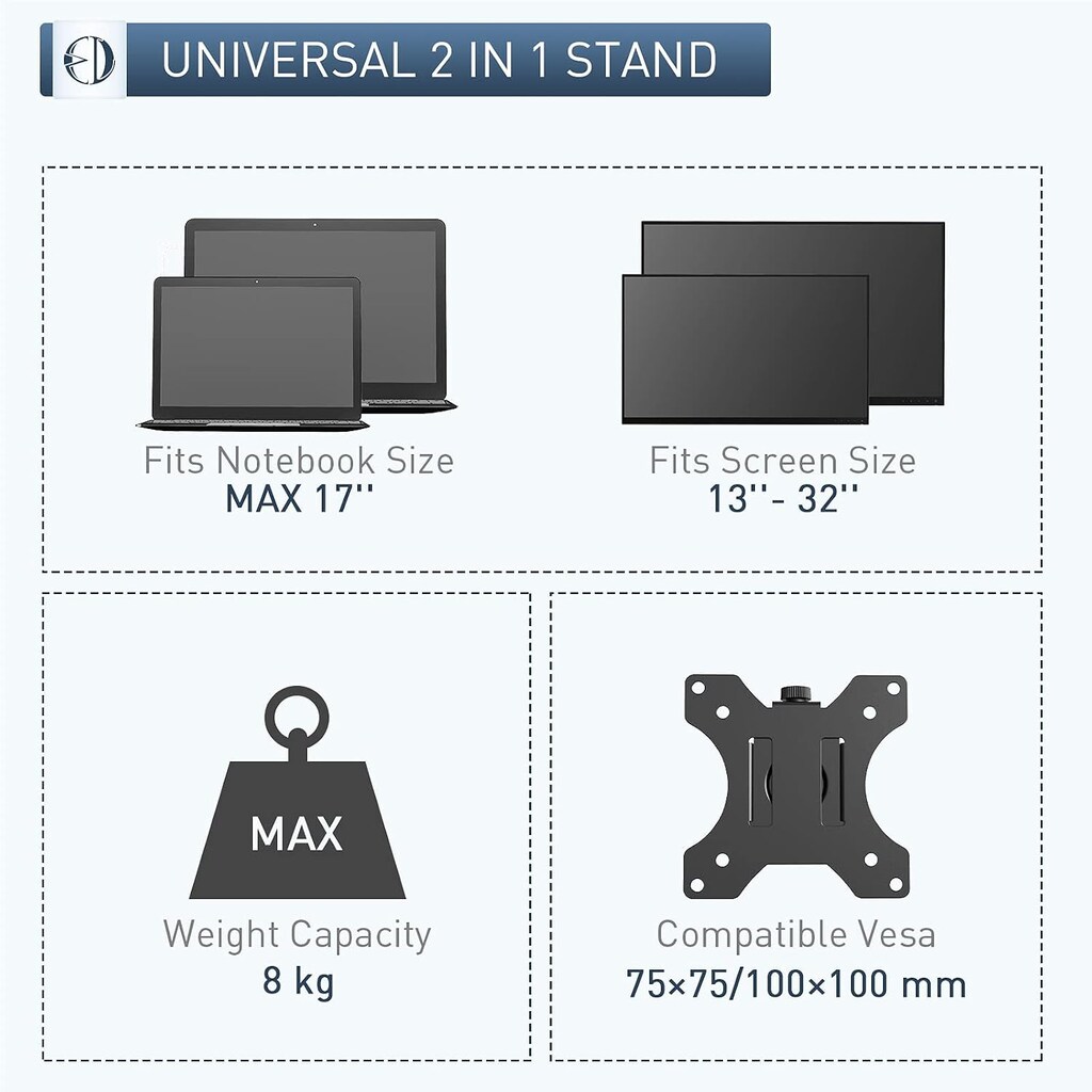 Dizüstü Bilgisayar ve Monitör Standı - 5