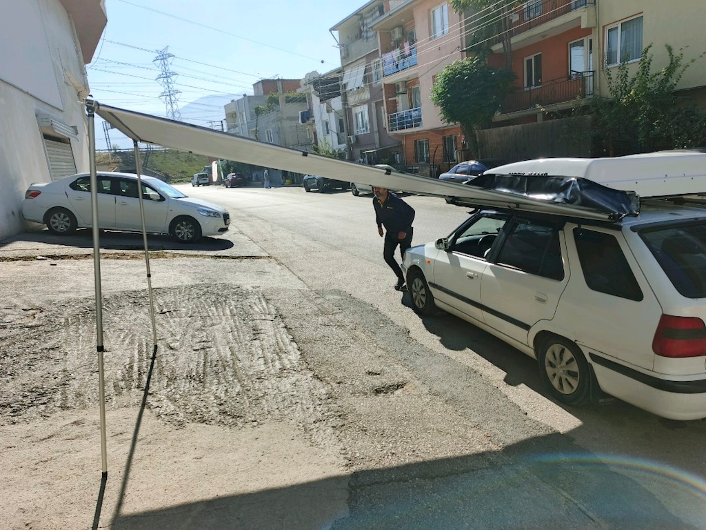 Gipsy sport araç üstü çadır + büyük oda + yan tente - 6