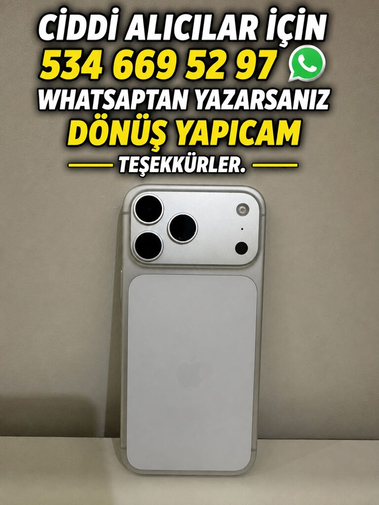 İPHONE 17 PRO MAX 256 GB GÜMÜŞ YURT İÇİ 24 AY GARANTİLİ - 2