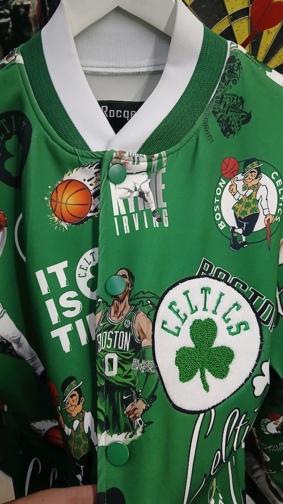 Boston Celtics temalı kolej / bomber ceket - 3