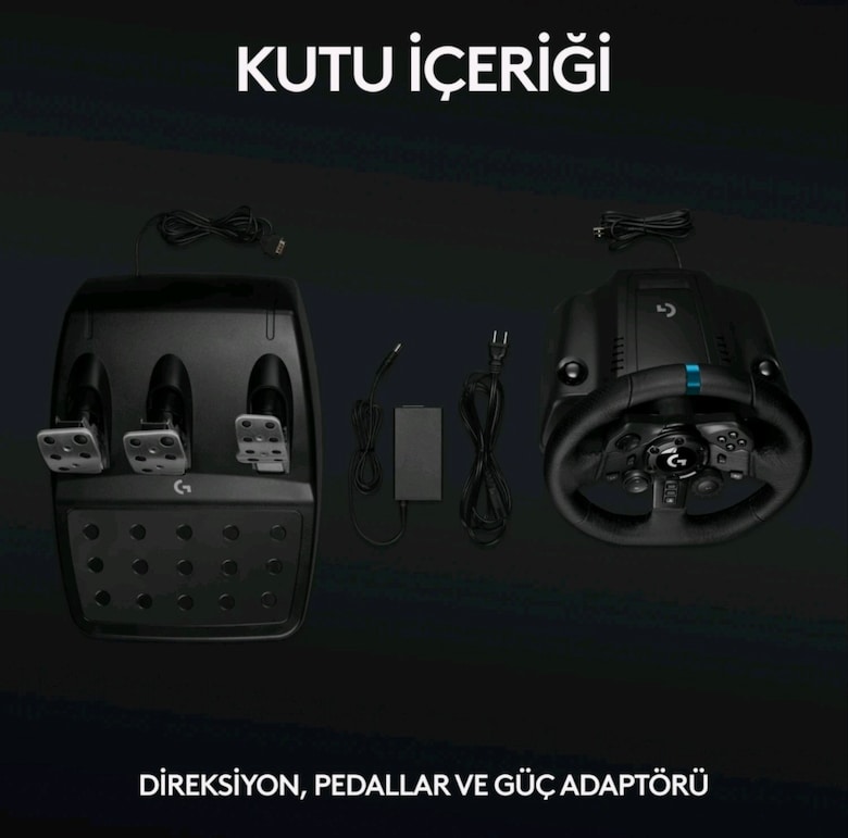 LOGİTECH G923 TAM PROFESYONEL SİMÜLASYON KONSOLU PC, PS5 PRO, PC5, - 2