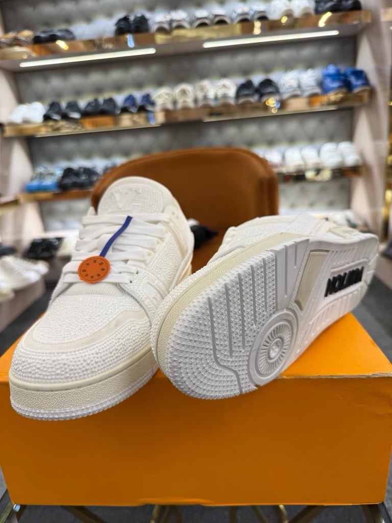 LV Trainer White Luxury Sneaker SIFIR 44 - 4