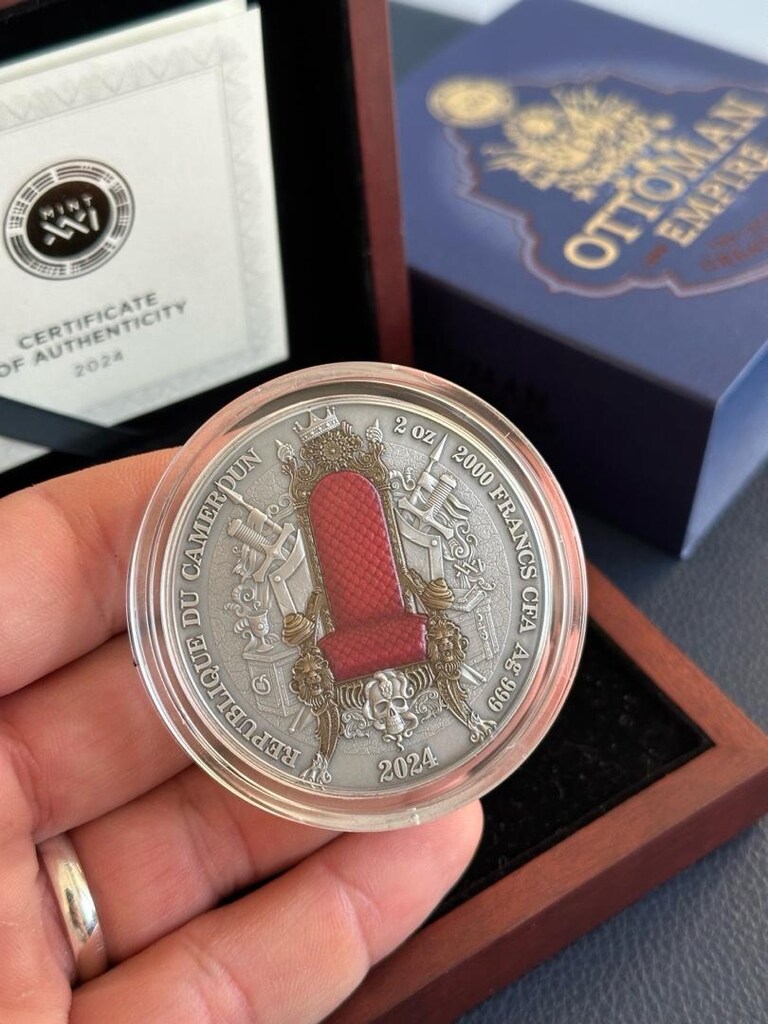 Ottoman Empire hatıra gümüş para 2 ons - 2