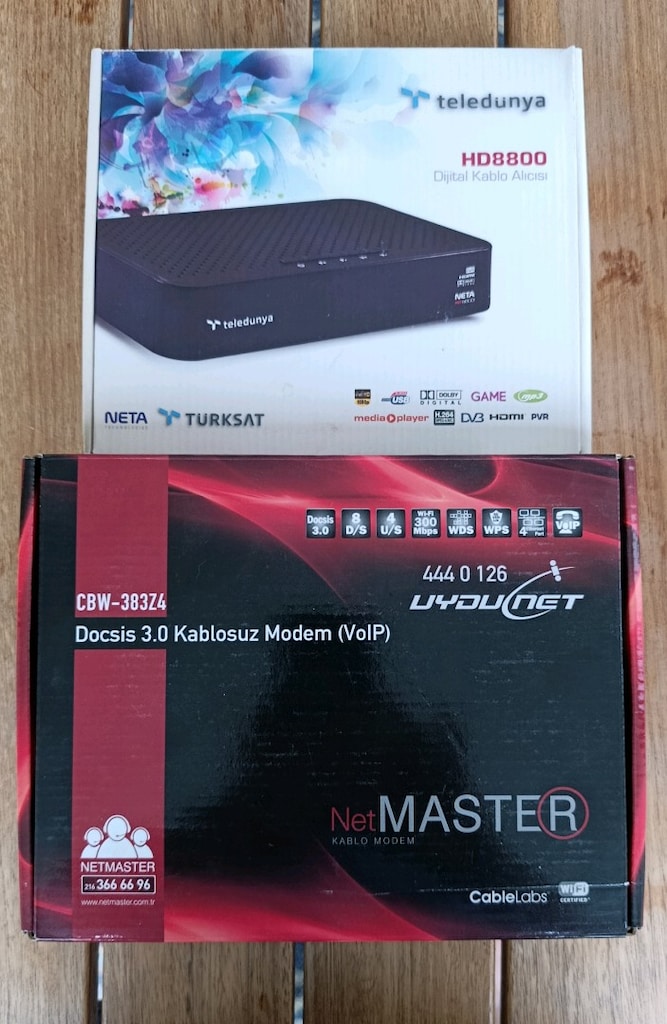 TELEDÜNYA HD8800 DİJİTAL KABLO ALICISI, NETA + NETMASTER KABLO MODEM