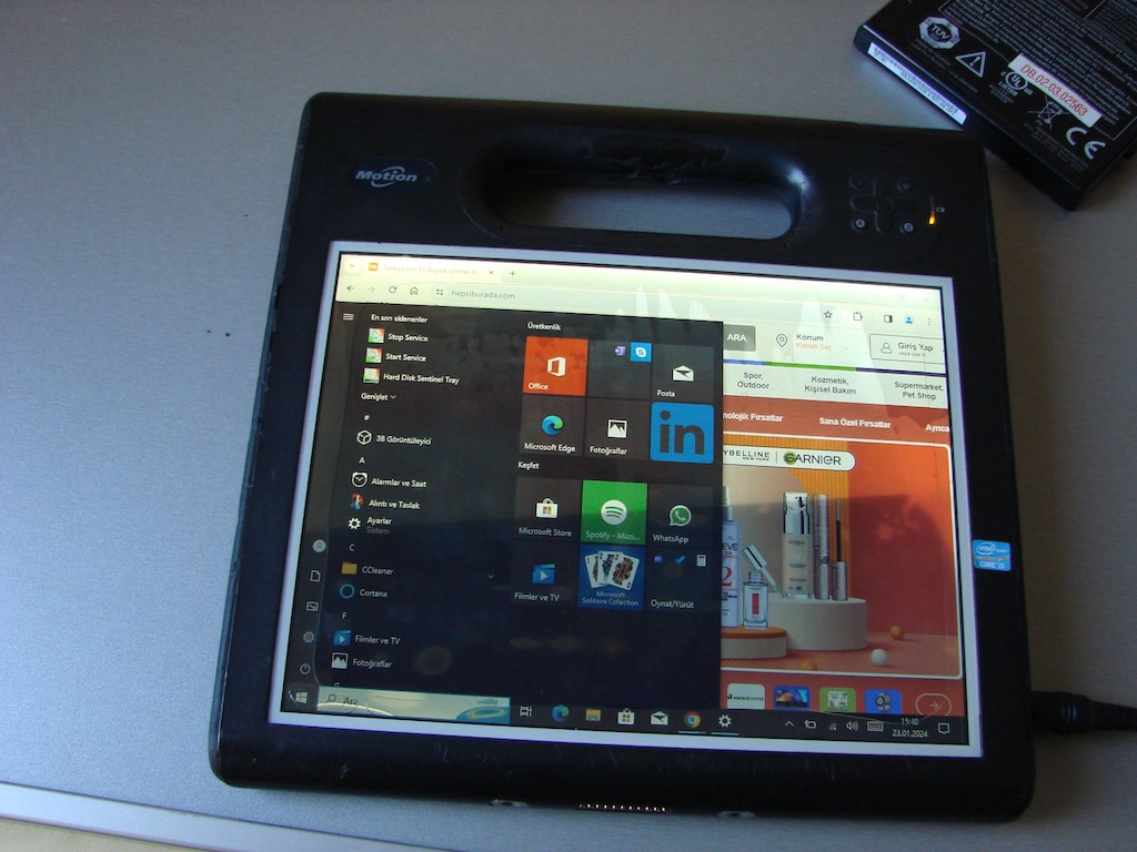 Motion MC-F5te Çok sağlam Taşınabilir Tablet Bilgisayar, i5 3.nesil - 5