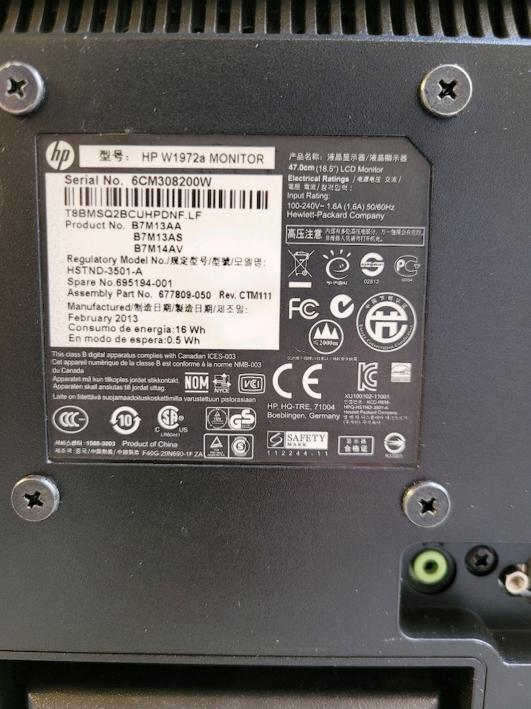 HP 19 inch kendinden hoparlörlü LED monitör - 5