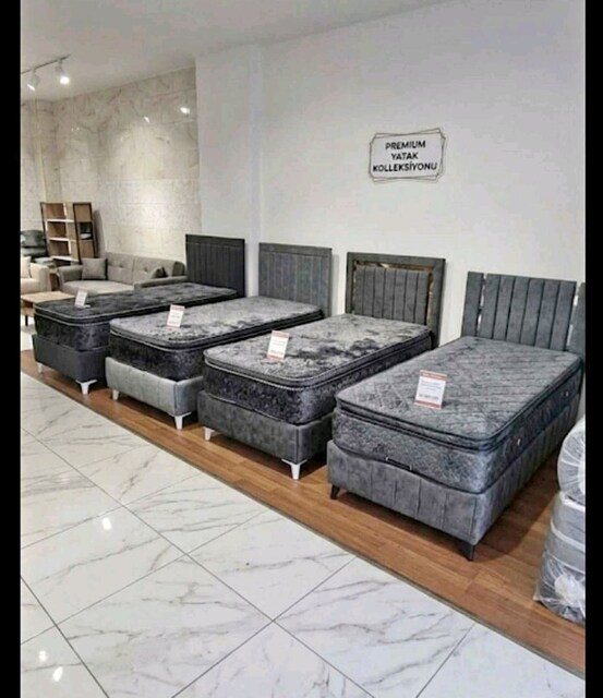 90*190 TEK KİŞİLİK BAZA BAŞLIK TAVŞAN TÜYÜ YATAK İLE KAPIDA ÖDEME