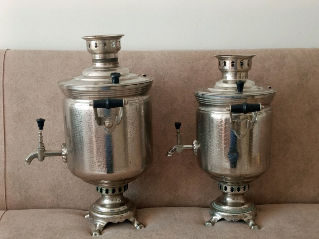 ikiside Büyük , Ağır , Pirinç , Mühürlü , Kömürlü , Rus Semaverler - 2