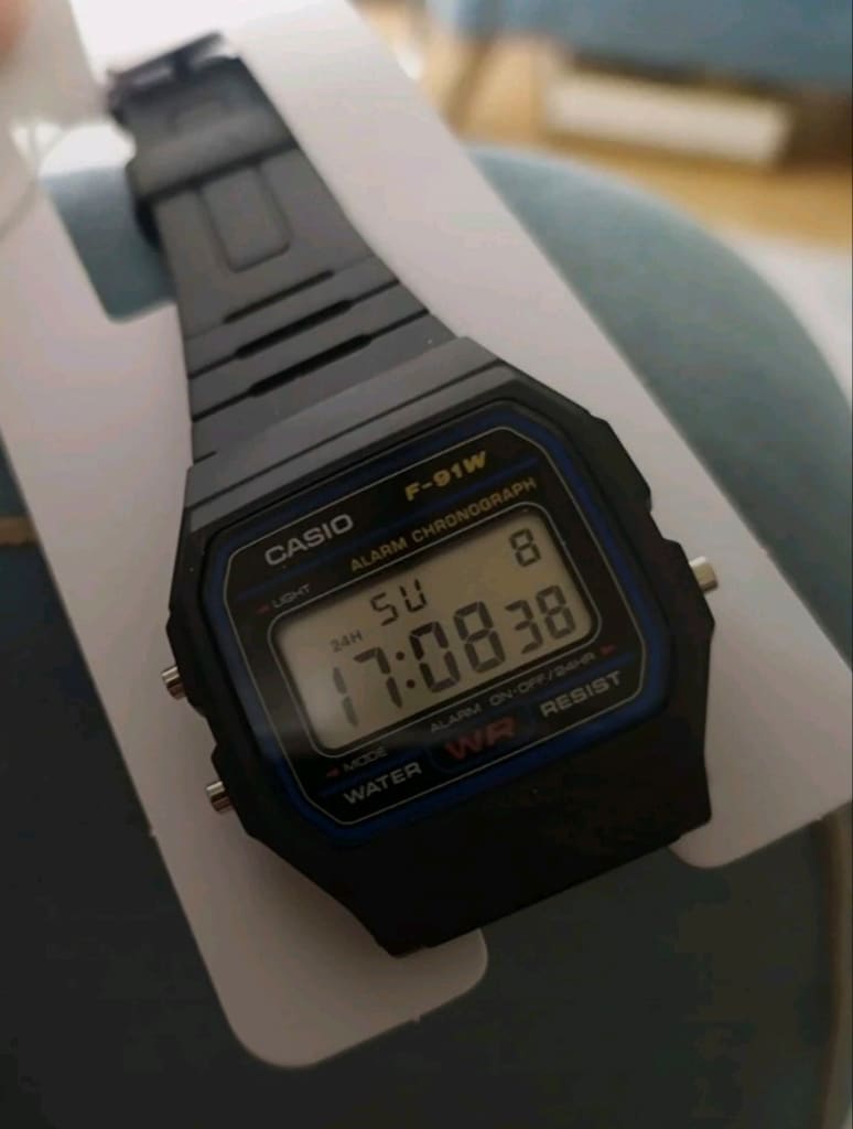 Casio Orjinal F-91W-1DG Model Klasik Dijital Kol Saati - 3