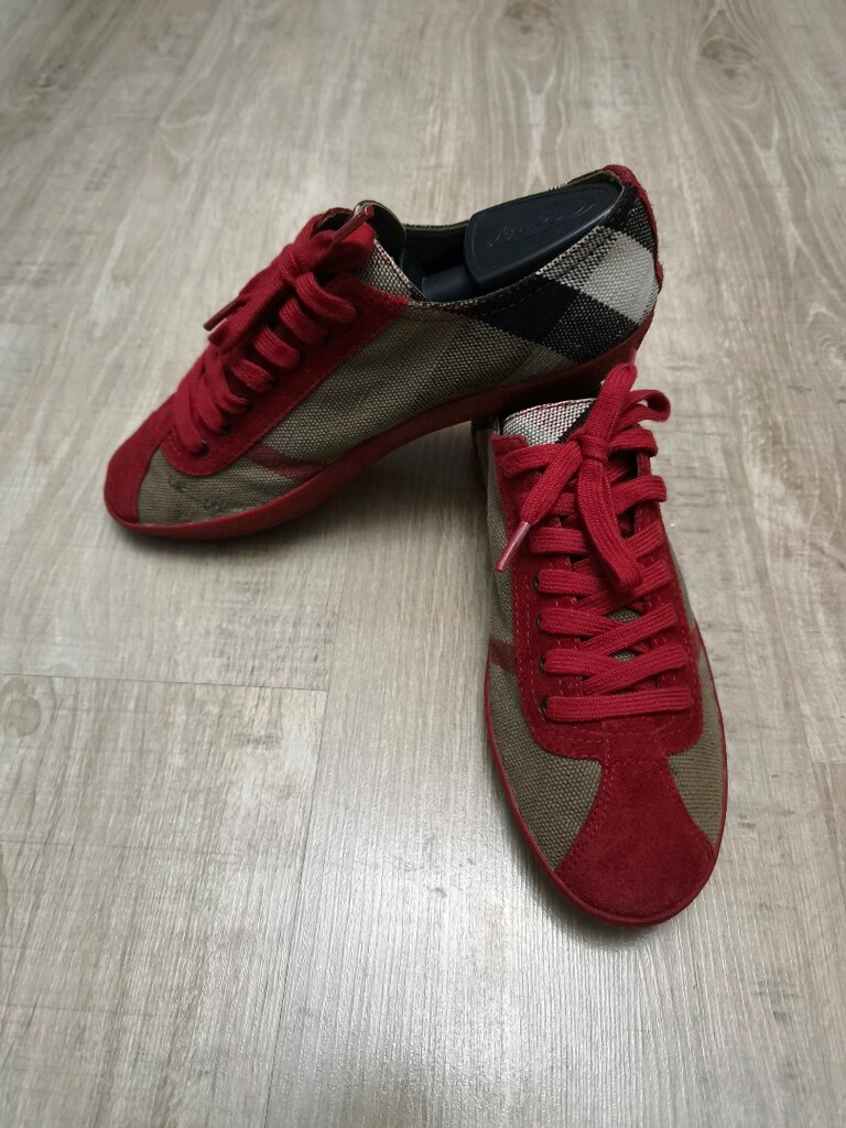Orjinal Burberry süet kanvas low top Sneaker 37-38 - 5