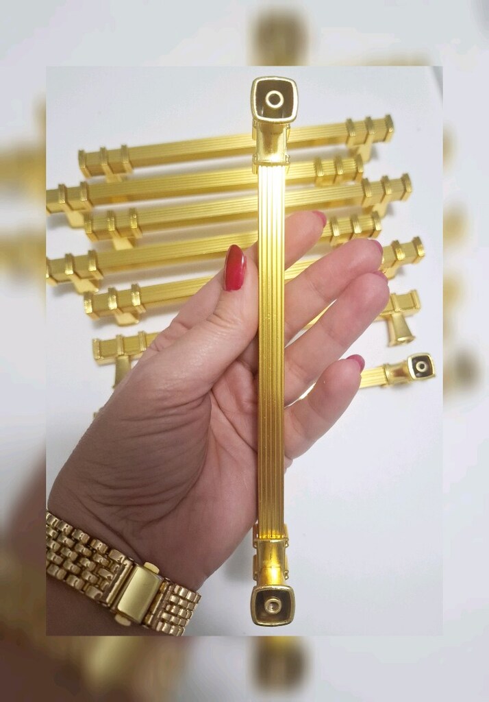 METAL GOLD ALTIN DOLAP MOBİLYA KULPU HER BOY LÜX ÇOK SAĞLAM - 7