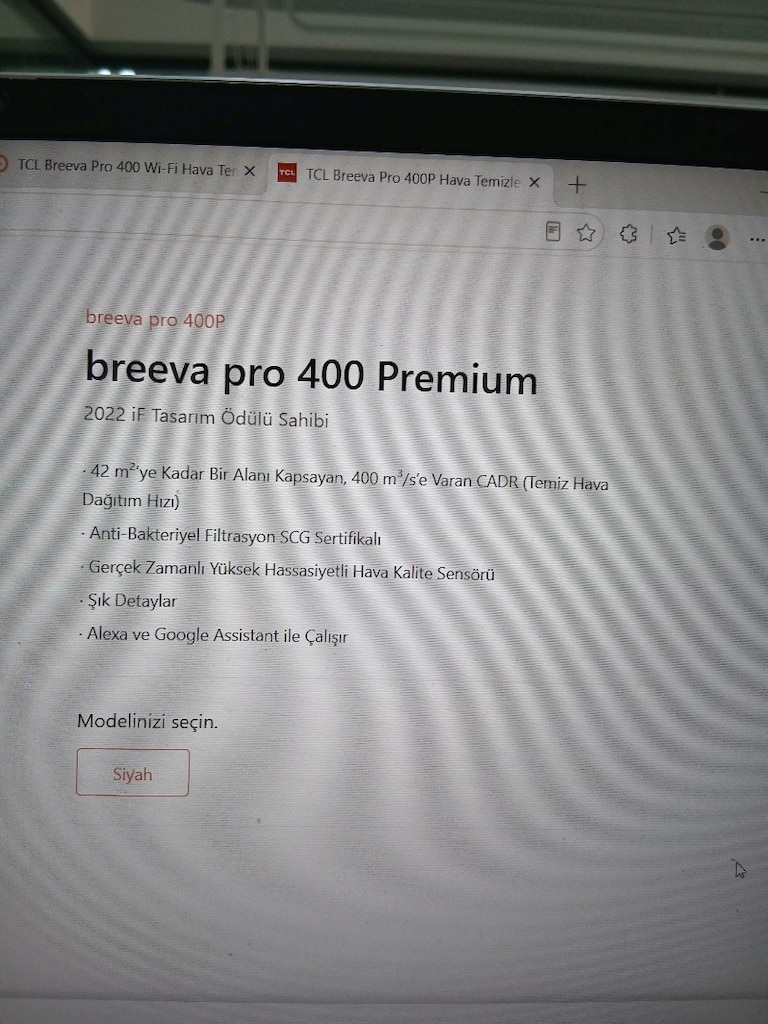 tcl hava temizleyici breeva pro 400 premium - 2