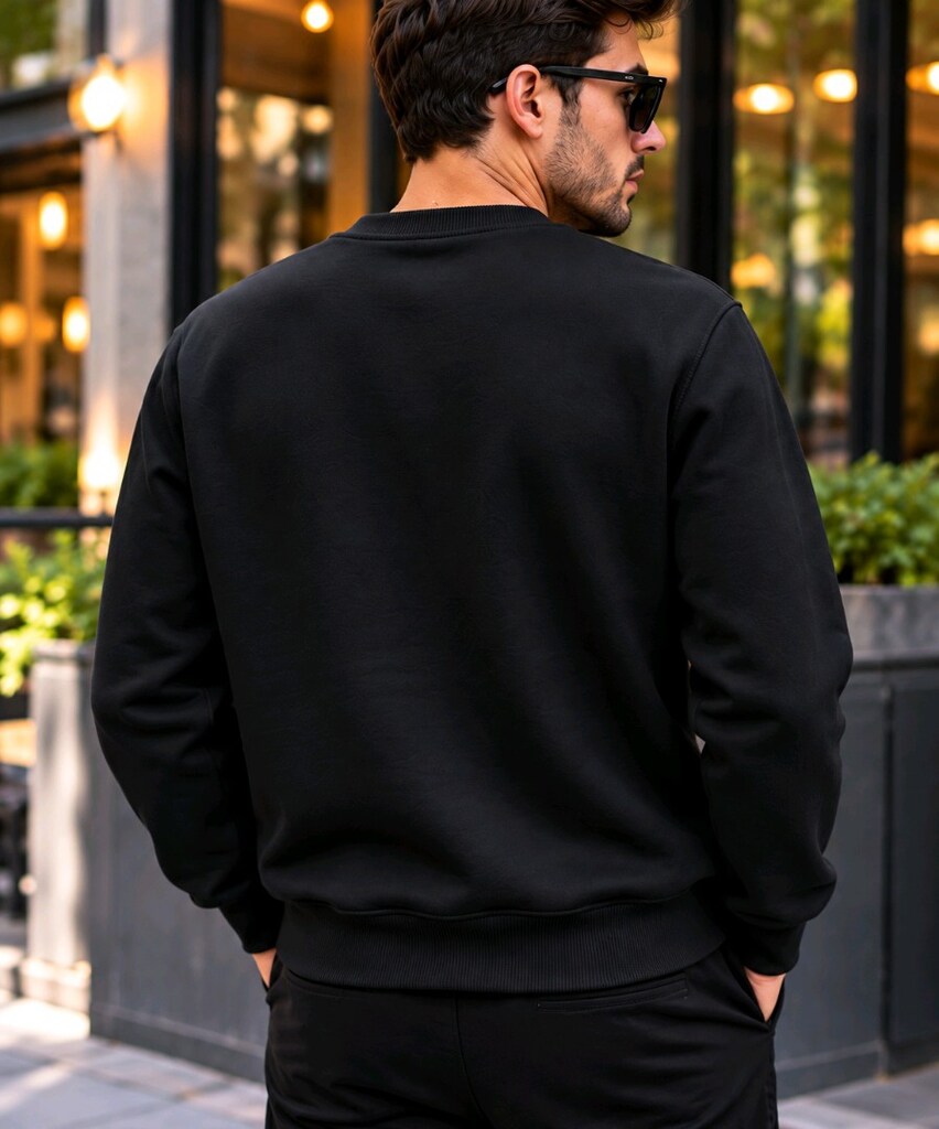 Siyah Tommy Hilfiger Erkek Sweatshirt – Premium Şık Tasarım - 2