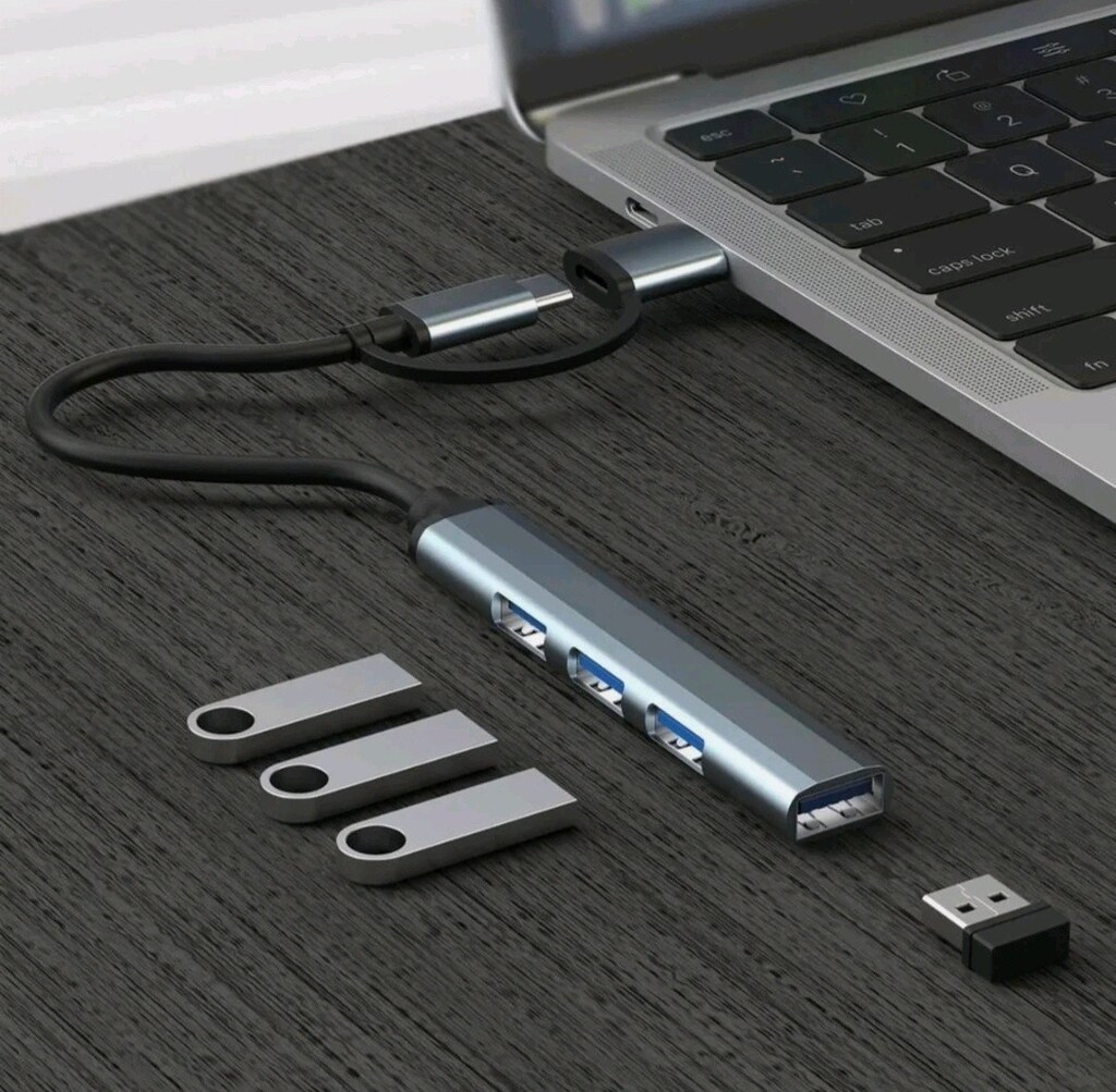 7 port USB girişli, TYPE C ve USB bağlantılı çoklayıcı. Sıfır kutulu - 2