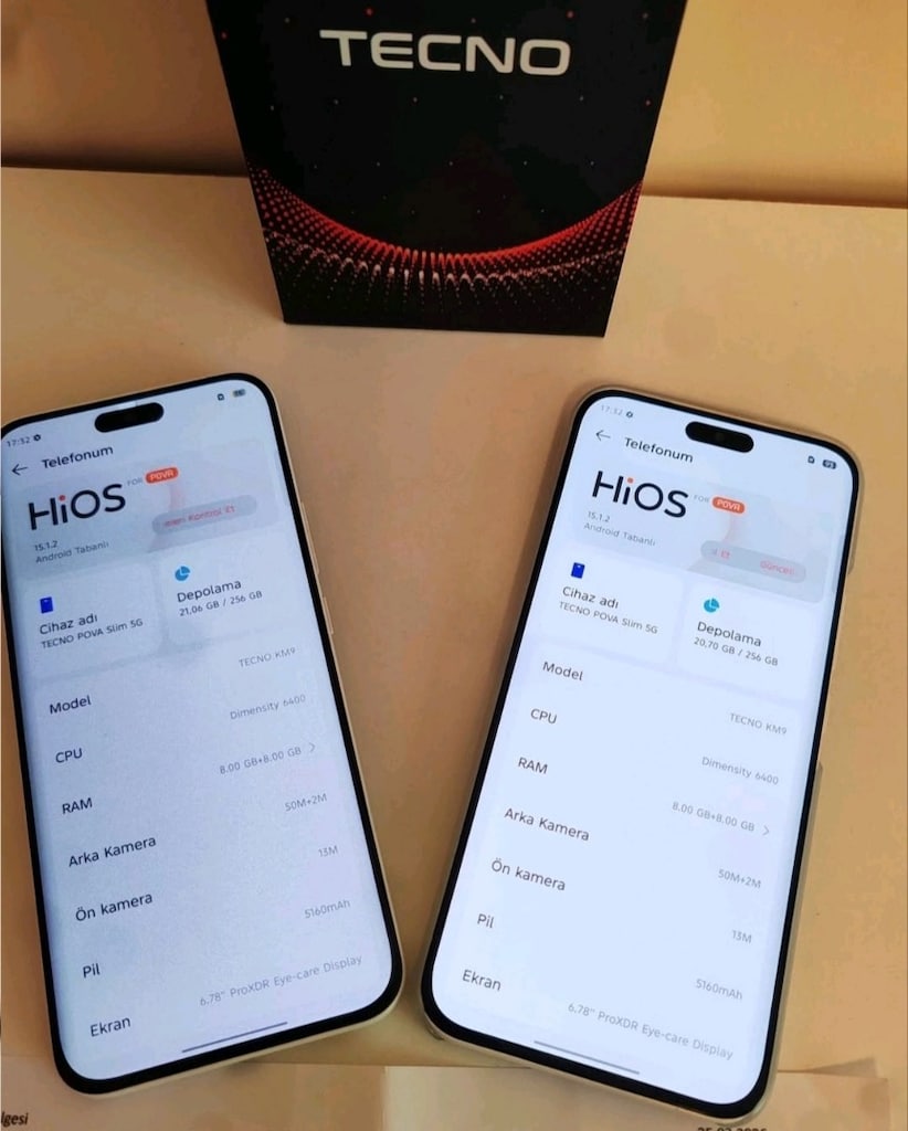 SIFIR KAPALI KUTU Türkiye Garantili TR Tekno Pova Slim 5G Dünyanın en - 5