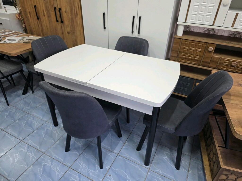 Salon Masa Sandalye Takımı, Mutfak Masa Sandalye Takımı, Açılır Kapanr - 19