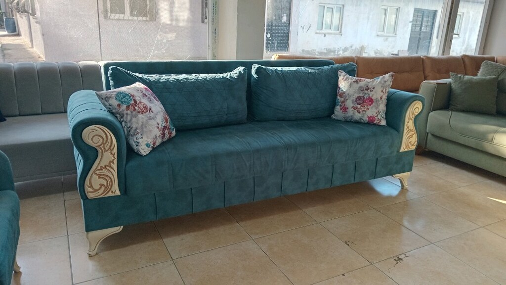 acil satılık koltuk takımı 3 3 1 1 altı sandıklı yatak oluyor - 3