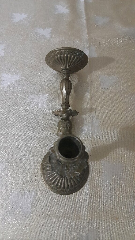 VİNTAGE BRONZ CİF ŞAMDAN. - 10