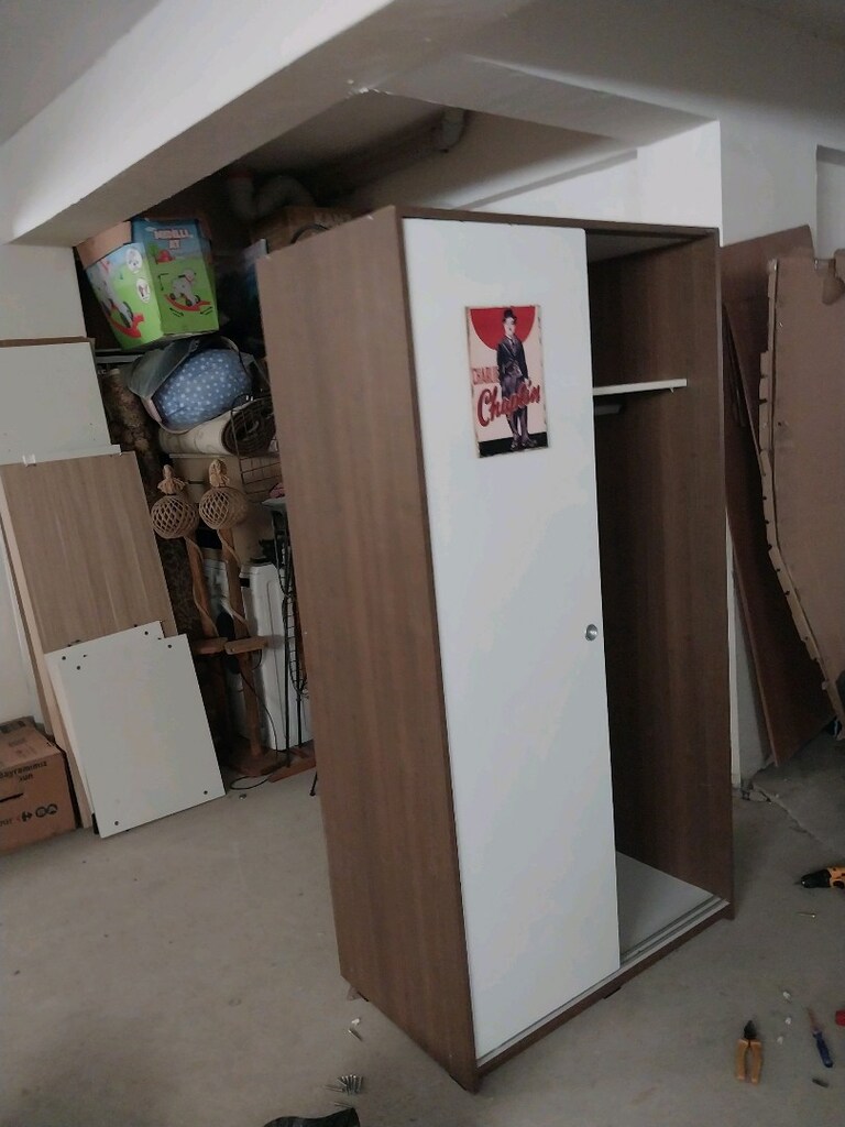 kayar kapaklı elbise dolabı - 7