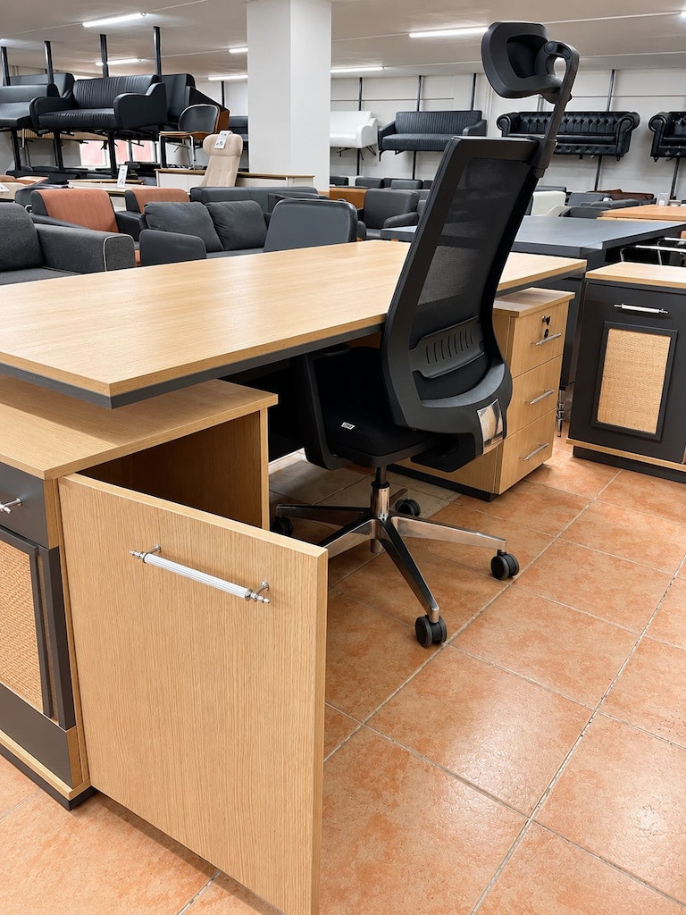KLAS OFİS ÜSKÜDAR 200x85 cm AKÇE MÜDÜR MASA TAKIMI SIFIR - 4