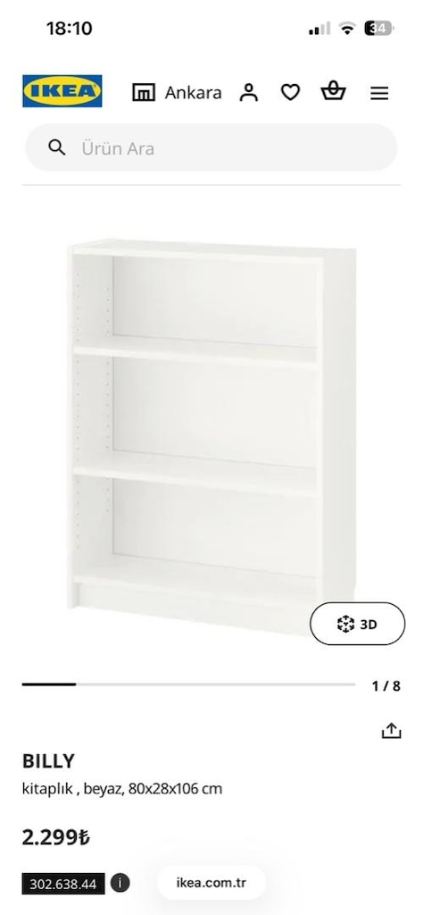 IKEA BILLY Kitaplık – 4 Adet / 1 adet fiyatıdır* - 2