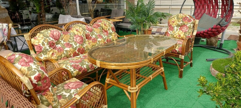 bambu balkon bahçe takımı - 8