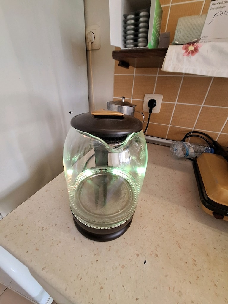 Gökkuşağı renklerinde Işıklı Cam kettle heifer - 5