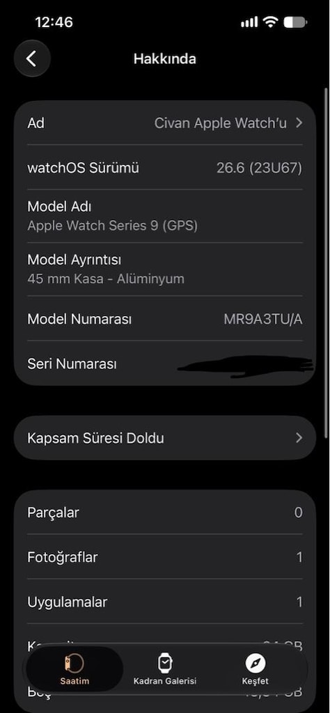 Apple Watch 9 GPS 45 mm ekstralı - 9